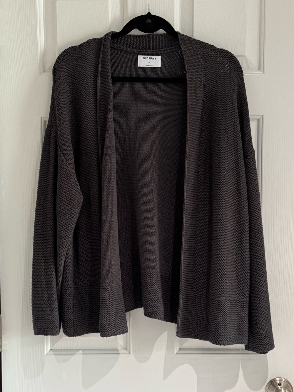 Old Navy Open-Front Knit Cardigan - Charcoal